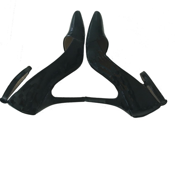 NWOT MATERIAL GIRL BLACK PATENT HEELS SIZE 36 - Picture 7 of 8